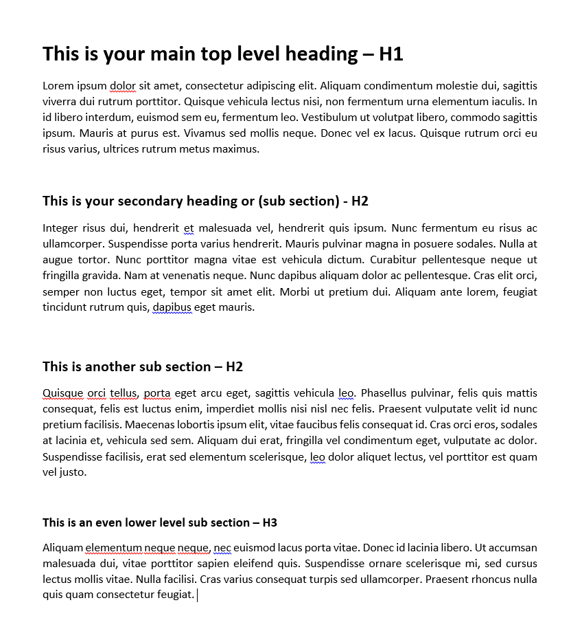 8 Search Engine Optimisation Tips To Grow Your Website Traffic Fast 4 GOOD example of text structure layout for web pages