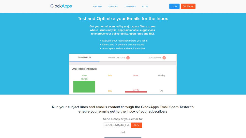 25 of the Best Free Tools for Web Developers and Digital Marketers 19 Glock Apps - Email Tester