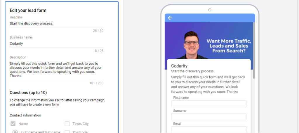 Ultimate Guide To Paid Search Advertising 21 Lead Form Extension Form