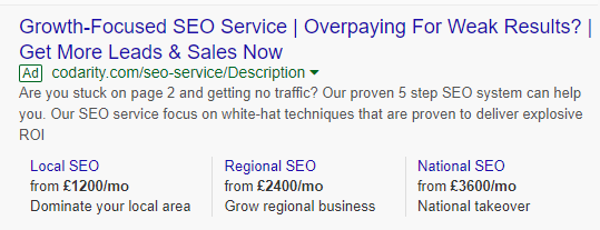 Ultimate Guide To Paid Search Advertising 25 PriceExtensions Frontend Desktop