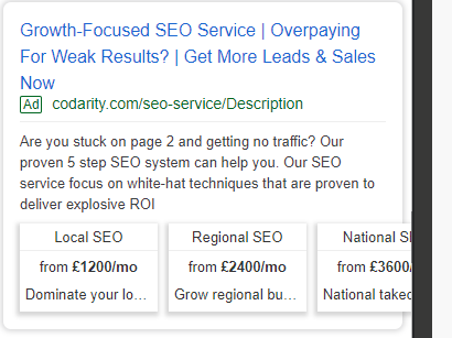 Ultimate Guide To Paid Search Advertising 26 Price Extensions Frontend Mobile