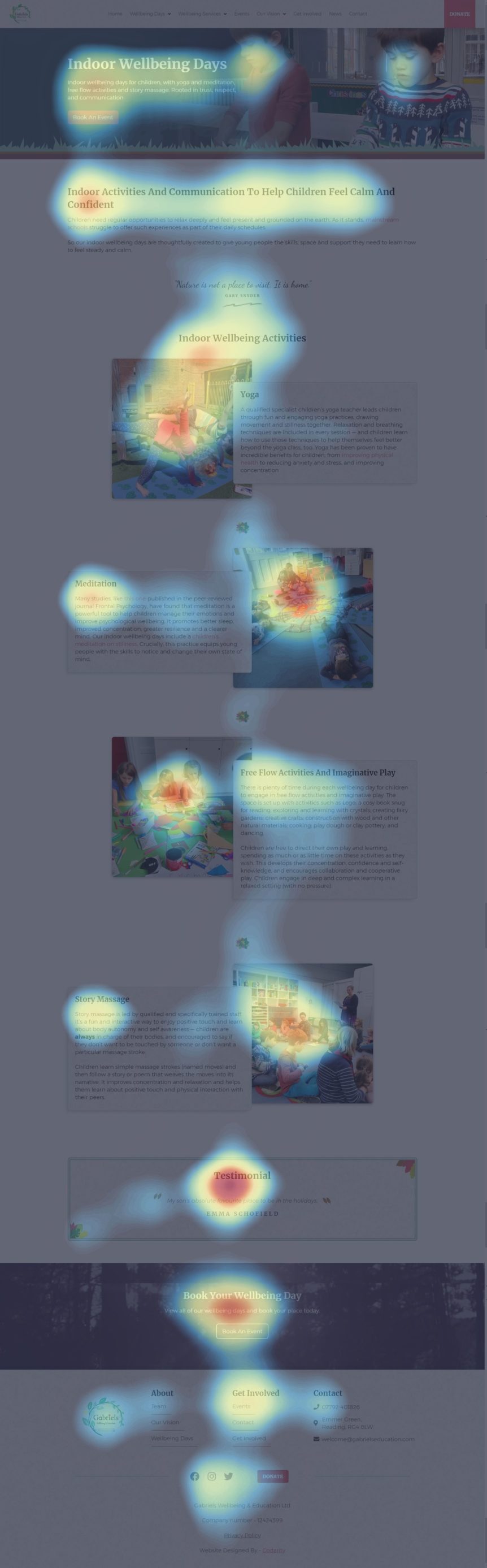 VisualEyes Attention Map – Gabriels Desktop Internal – NEW Web Design Increases Event Bookings By 329% For Gabriels Education 7